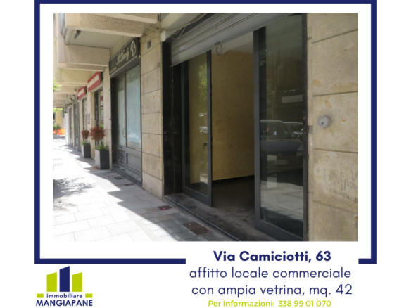 Via Camiciotti | locale commerciale mq. 42